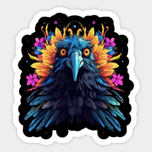 Crow Smiling Sticker